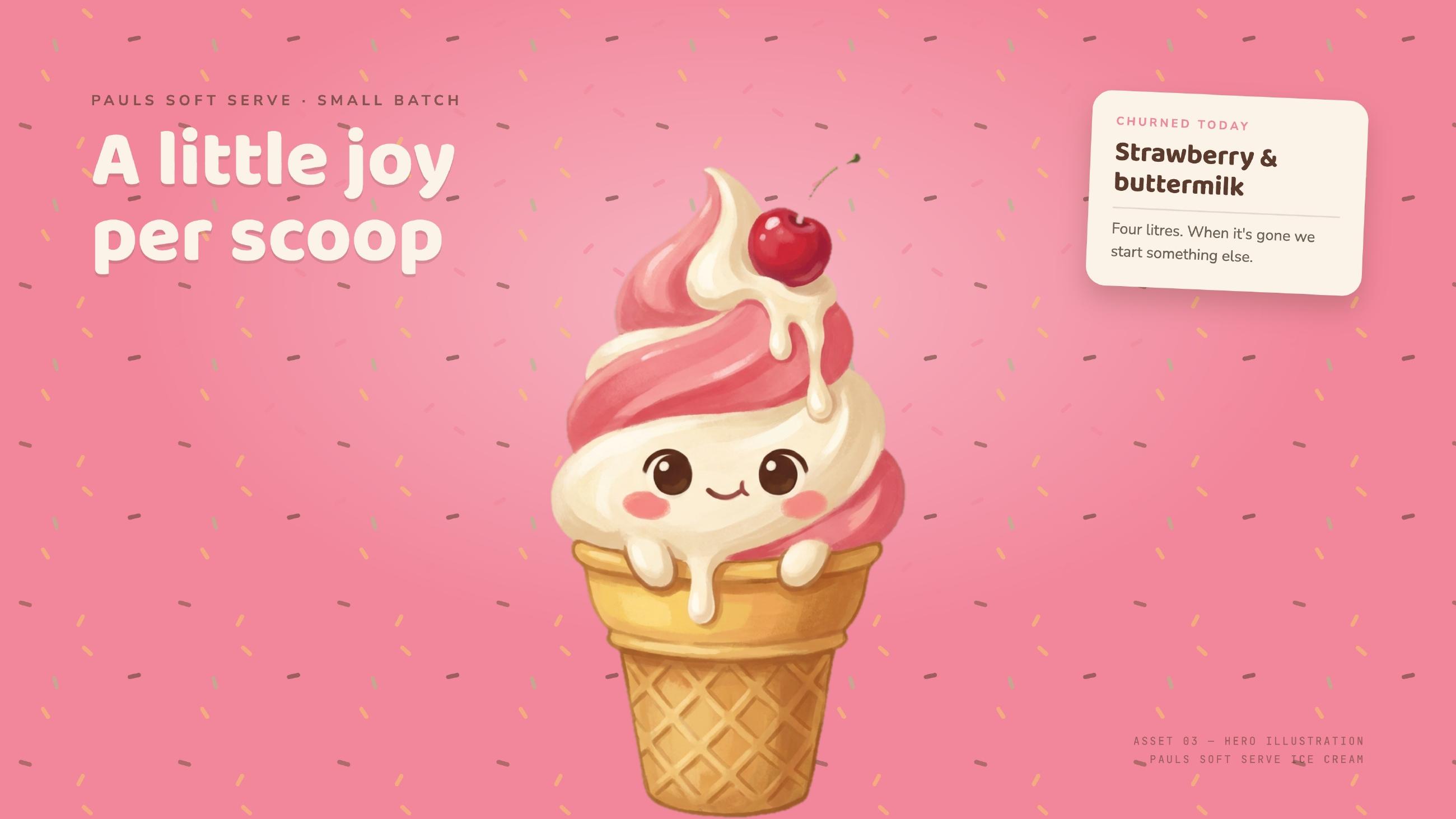 Pauls Soft Serve identity, 4