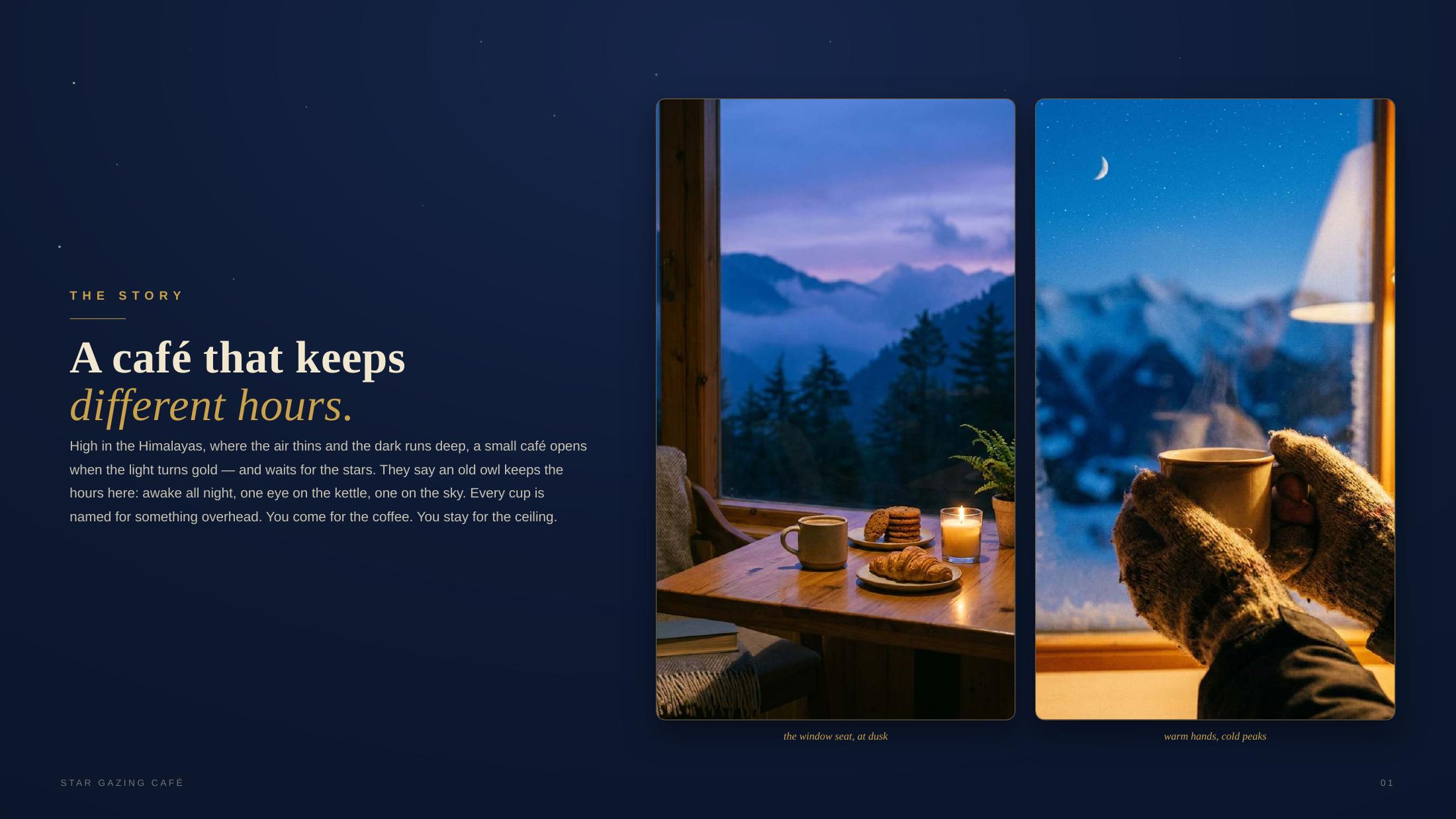 StarGazing Café identity, 2